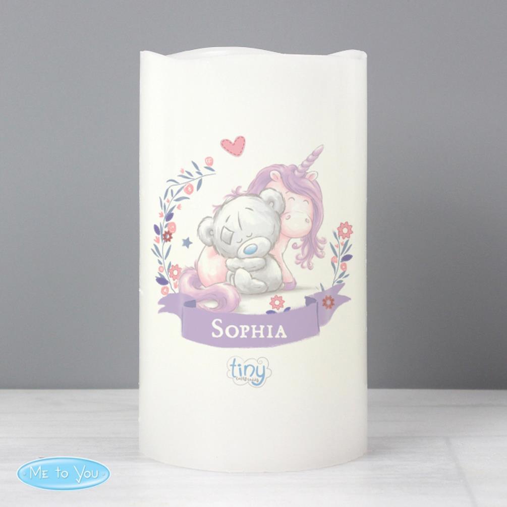 Personalised Tiny Tatty Teddy Unicorn Nightlight LED Candle Extra Image 2